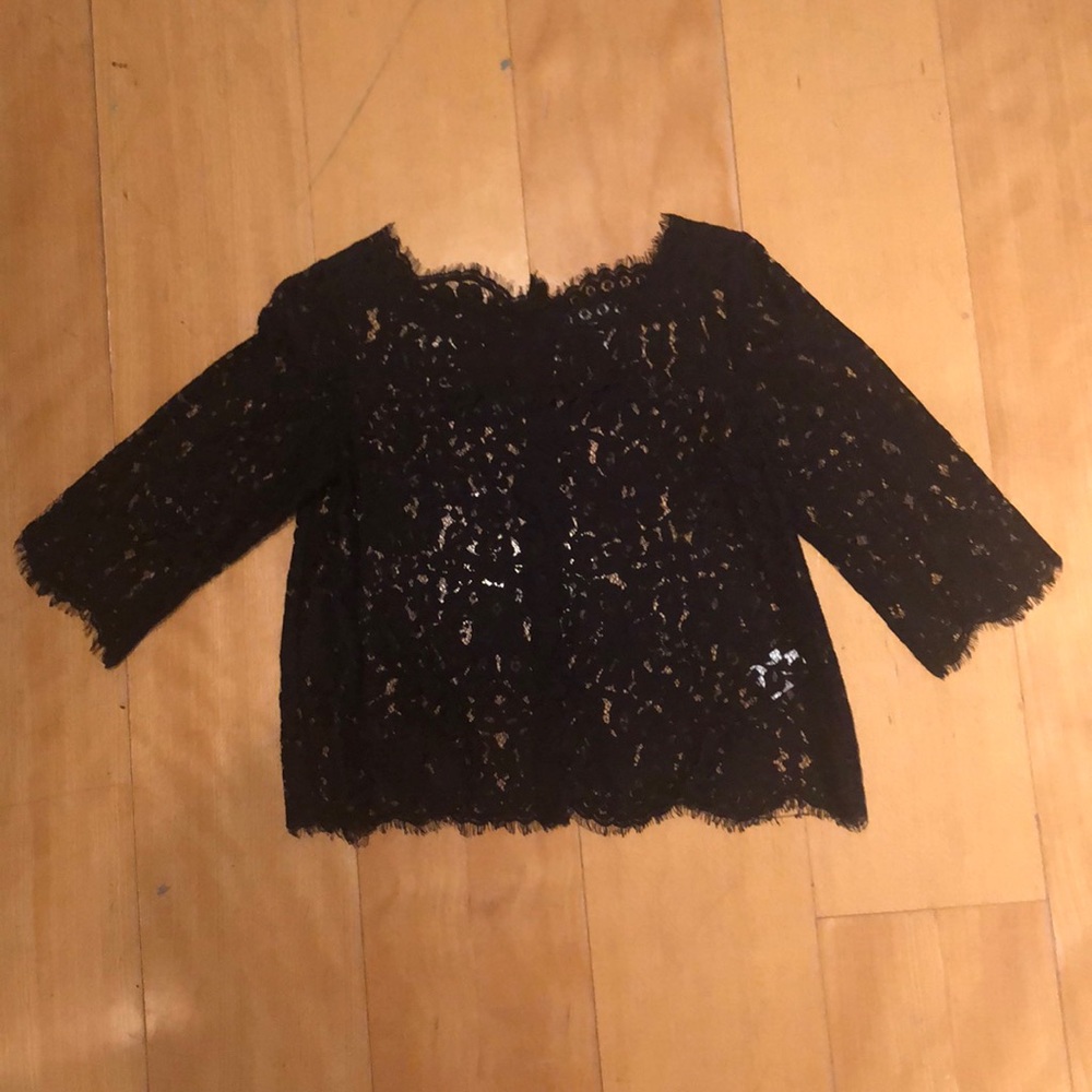 Lace Joie top.  Black Size XS.